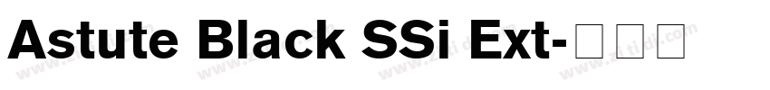 Astute Black SSi Ext字体转换